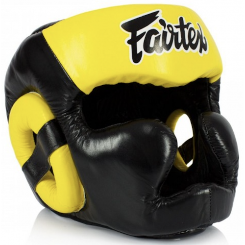 Боксерский шлем Fairtex (HG-13 yellow)